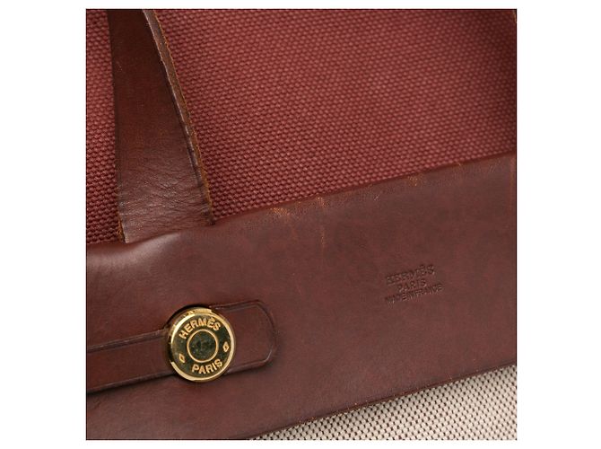 Hermès Borsa Herbag Cabas MM Marrone Beige - vista 5