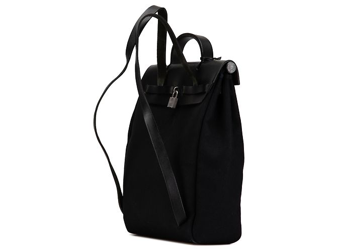 Hermès Schwarzer Toile Herbag GM Rucksack - Ansicht 2