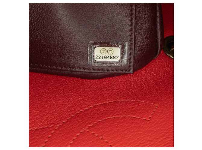 Borsa a tracolla in pelle di capra trapuntata diagonale rossa Chanel Rosso - vista 7