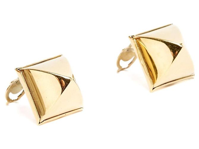 Hermès 2000 Medor Goldene Clip-Ohrringe - Ansicht 2