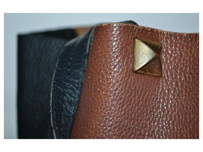 Borsa a spalla Sandro in pelle marrone nero - vista 3
