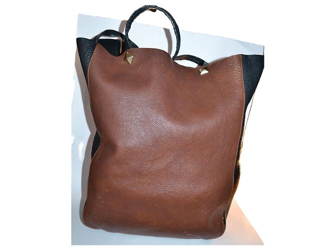 Borsa a spalla Sandro in pelle marrone nero - vista 4
