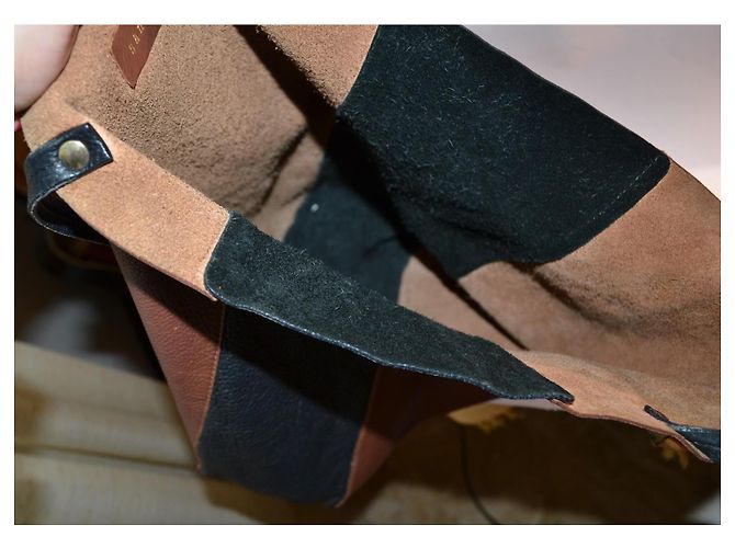 Borsa a spalla Sandro in pelle marrone nero - vista 7