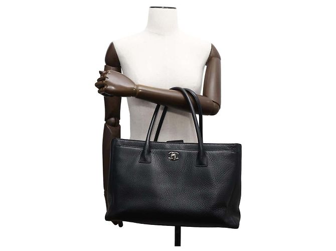 Chanel Black Tote Bag Coco Mark Executive Line - view 5