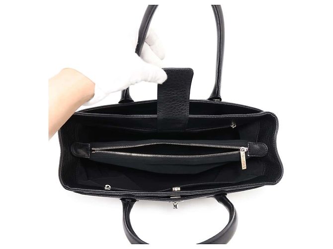 Chanel Black Tote Bag Coco Mark Executive Line - view 6