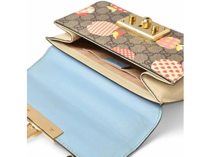 Borsa a Spalla Gucci GG Supreme 2 in 1 Marrone Blu Beige - vista 13