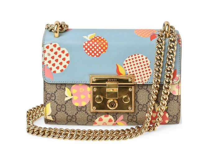 Borsa a Spalla Gucci GG Supreme 2 in 1 Marrone Blu Beige - vista 2