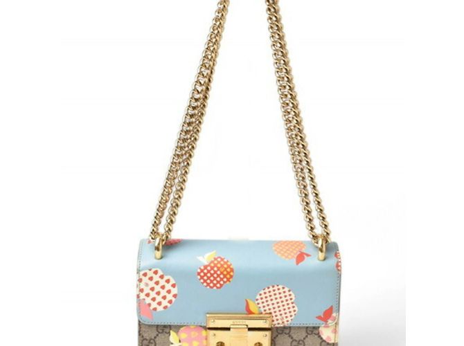 Borsa a Spalla Gucci GG Supreme 2 in 1 Marrone Blu Beige - vista 4