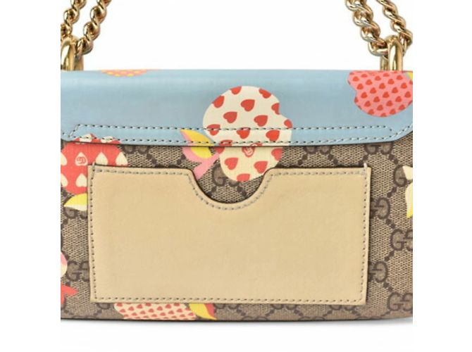 Borsa a Spalla Gucci GG Supreme 2 in 1 Marrone Blu Beige - vista 5