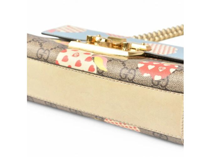 Borsa a Spalla Gucci GG Supreme 2 in 1 Marrone Blu Beige - vista 6