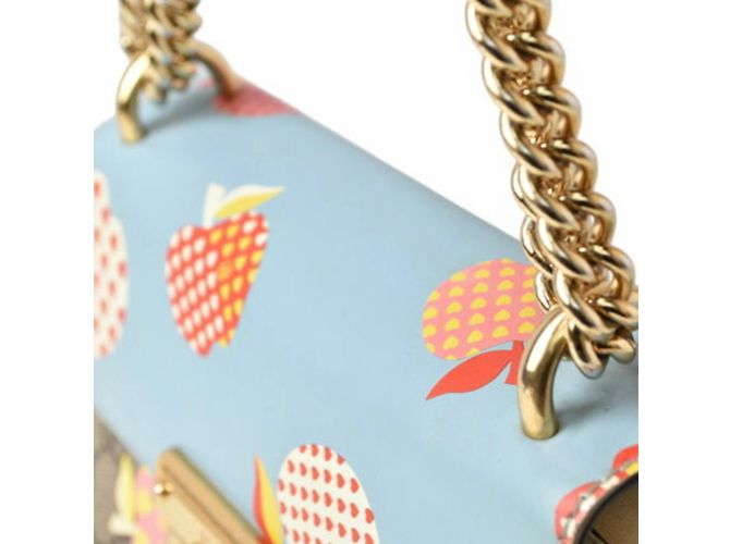 Borsa a Spalla Gucci GG Supreme 2 in 1 Marrone Blu Beige - vista 9