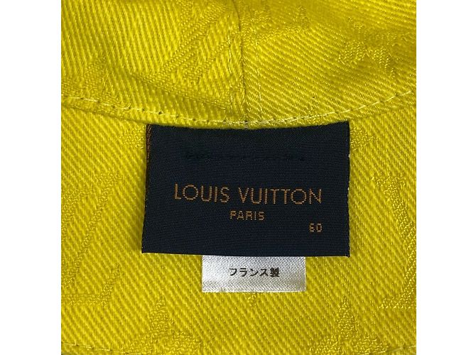 Cappello bucket Bonnet Beckett Louis Vuitton Giallo Blu navy Blu chiaro - vista 8
