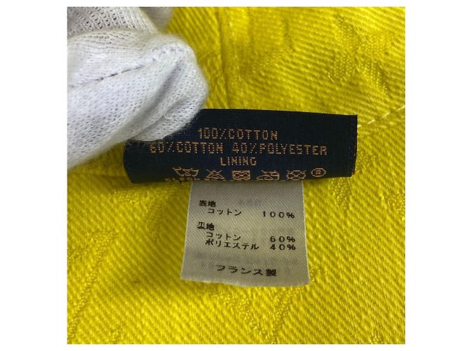 Cappello bucket Bonnet Beckett Louis Vuitton Giallo Blu navy Blu chiaro - vista 9