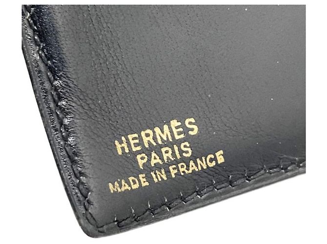 Hermès Hermes Bi-fold Leather Wallet in Black - view 11