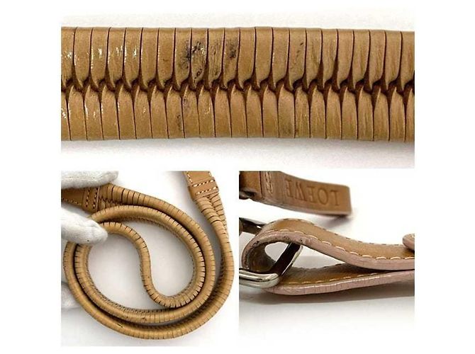Borsa a spalla Loewe beige e arancione - vista 11