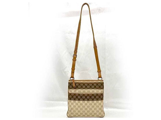 Borsa a spalla Loewe beige e arancione - vista 3