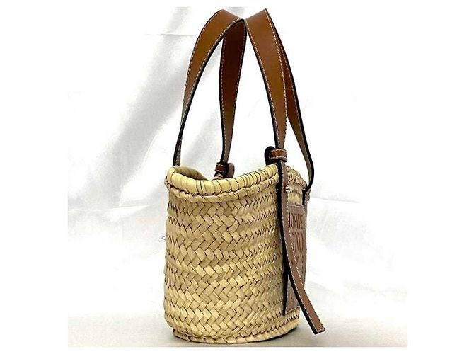 Borsa in pelle beige e marrone Loewe - vista 3
