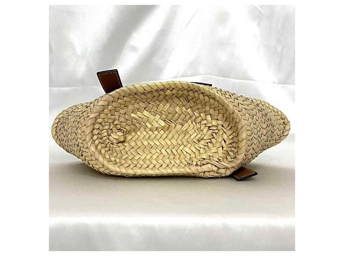 Borsa in pelle beige e marrone Loewe - vista 5