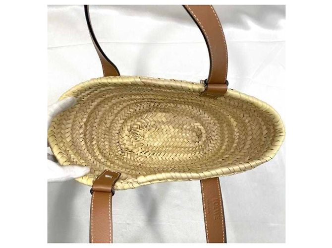 Borsa in pelle beige e marrone Loewe - vista 7