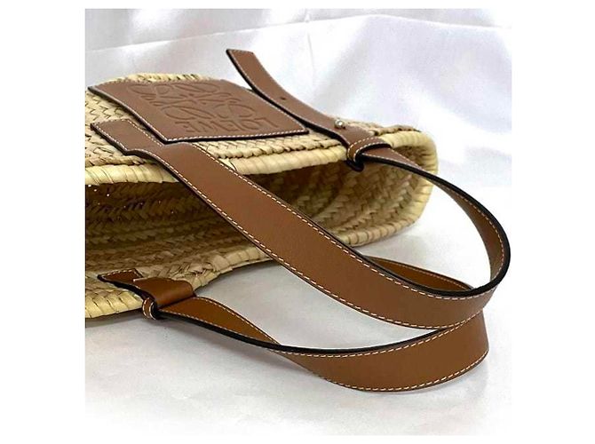 Borsa in pelle beige e marrone Loewe - vista 8