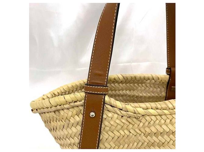 Borsa in pelle beige e marrone Loewe - vista 9