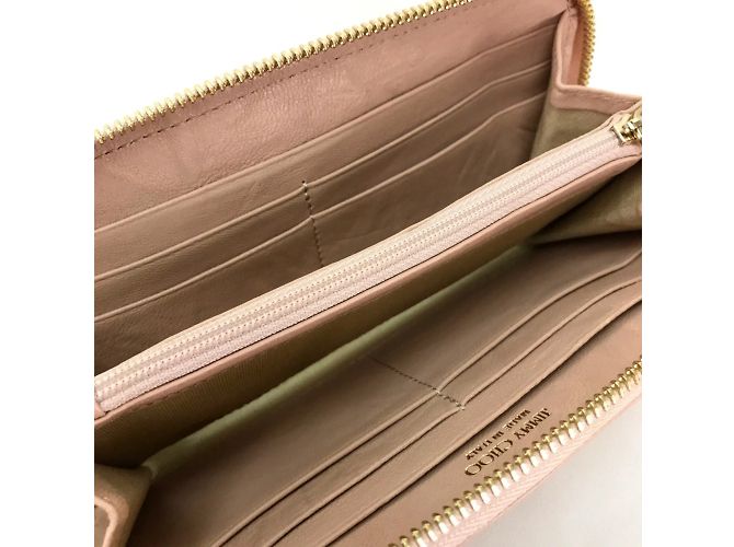 Beige Leder Langbörse Jimmy Choo - Ansicht 5