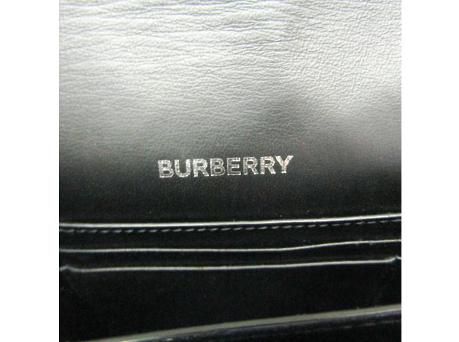 Borsa a spalla in pelle con monogramma TB per donne di Burberry Nero - vista 10