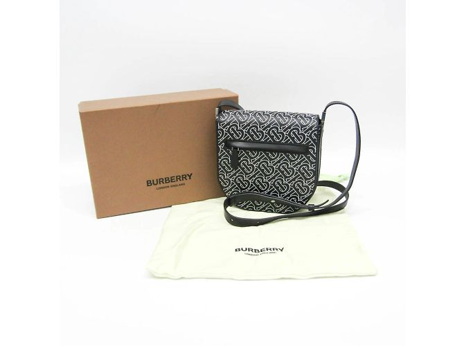 Borsa a spalla in pelle con monogramma TB per donne di Burberry Nero - vista 2
