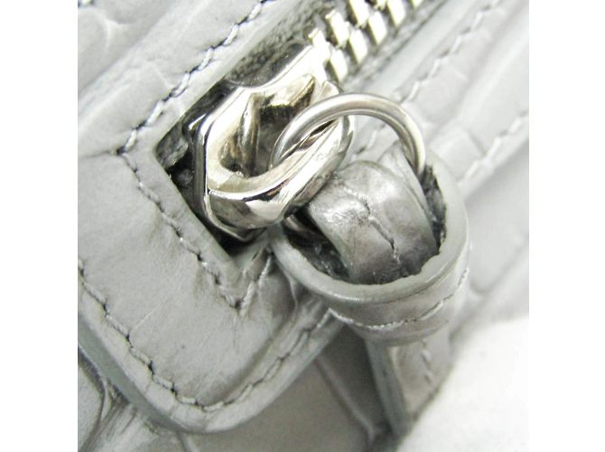 Borsa a spalla in pelle grigia Balenciaga Marrone - vista 10