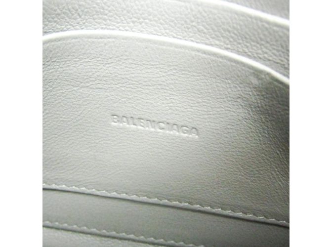 Borsa a spalla in pelle grigia Balenciaga Marrone - vista 13