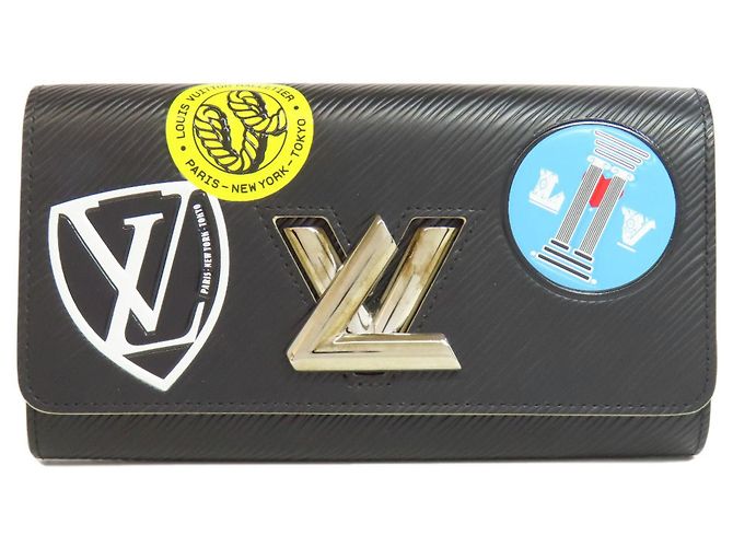 Cartera Larga Twist Sticker Louis Vuitton M62008 Negro - vista 11