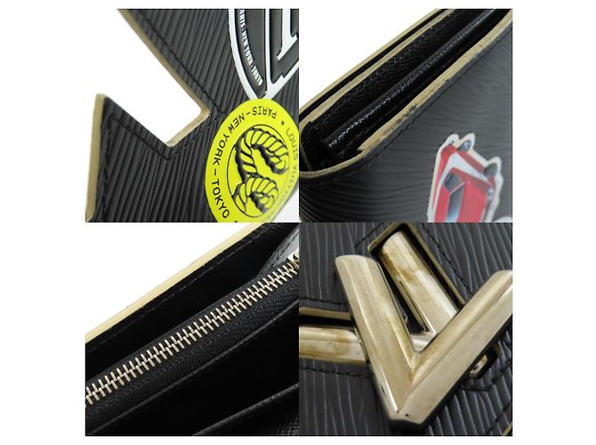 Cartera Larga Twist Sticker Louis Vuitton M62008 Negro - vista 9