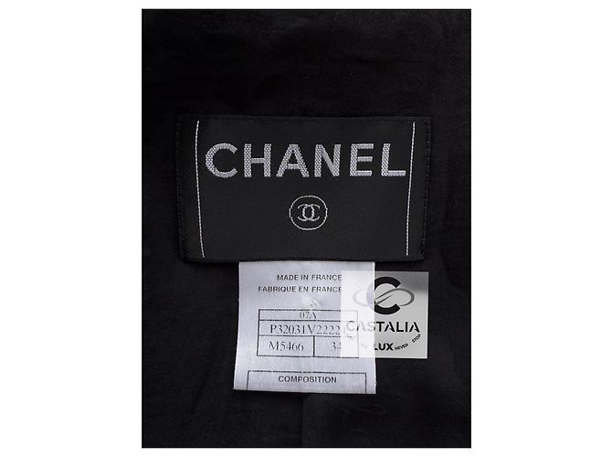 Chaqueta de tweed Lesage con botones CC Chanel París / Mónaco 34 FR Negro - vista 11