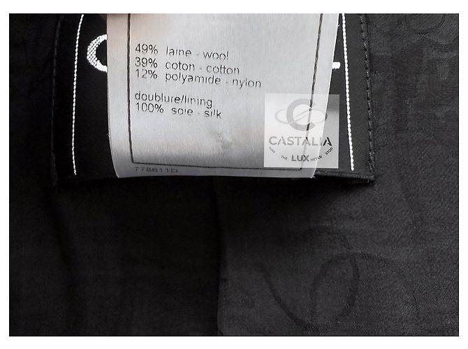 Chaqueta de tweed Lesage con botones CC Chanel París / Mónaco 34 FR Negro - vista 12