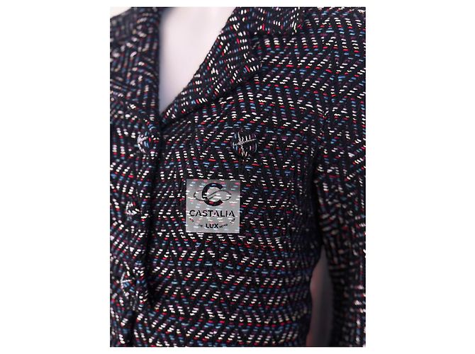 Chaqueta de tweed Lesage con botones CC Chanel París / Mónaco 34 FR Negro - vista 5