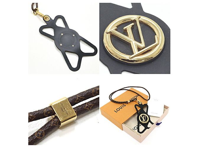 Louis Vuitton Telefonhalter Louise Braun Schwarz Golden - Ansicht 3