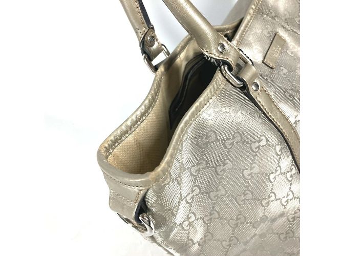 Borsa a spalla Gucci GG Stampata Beige D'oro - vista 10