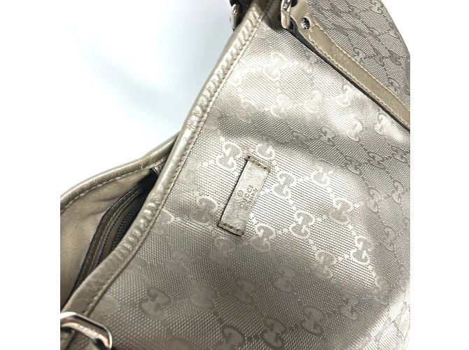 Borsa a spalla Gucci GG Stampata Beige D'oro - vista 11