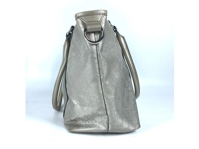 Borsa a spalla Gucci GG Stampata Beige D'oro - vista 3