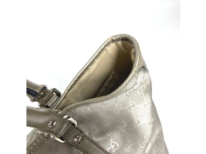 Borsa a spalla Gucci GG Stampata Beige D'oro - vista 9