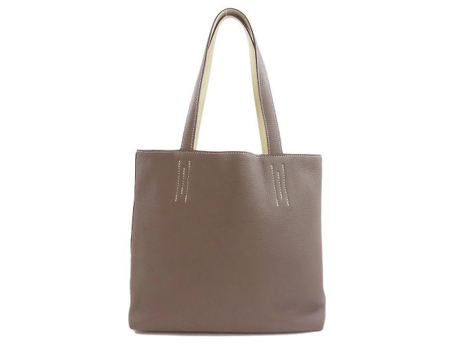 Hermès Borsa tote Hermes Double Sens 28 Marrone - vista 2