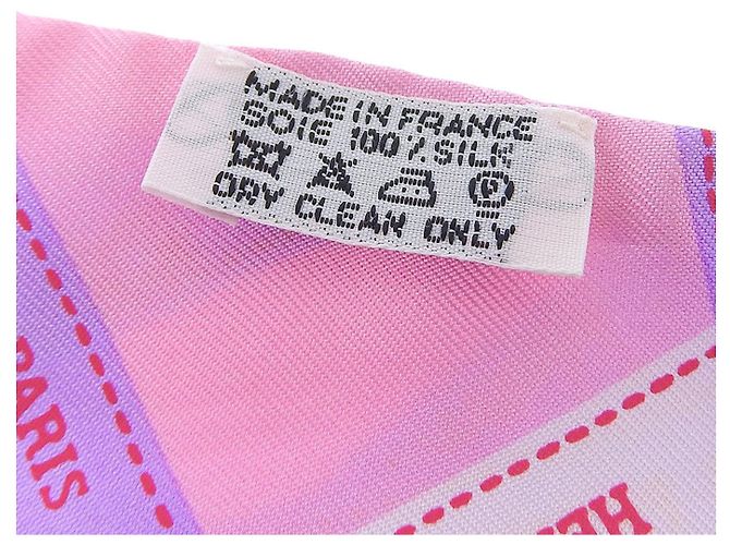 Hermès Bufanda de seda rosa Hermes - vista 6