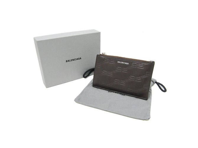 Estuche de monedas Balenciaga Fragment Marrón oscuro - vista 2