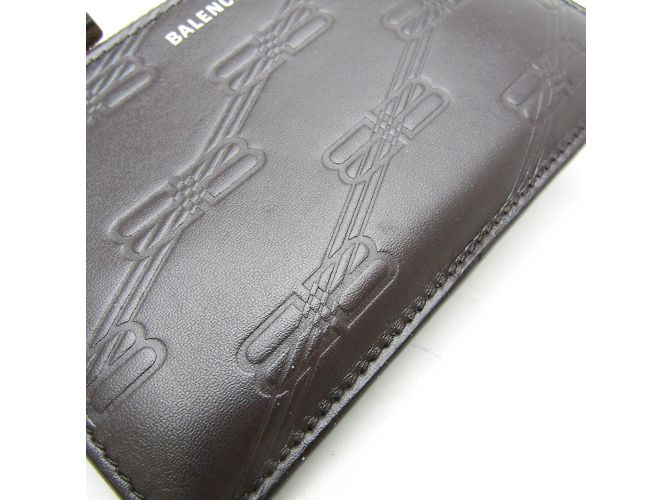 Estuche de monedas Balenciaga Fragment Marrón oscuro - vista 5