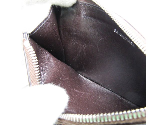 Estuche de monedas Balenciaga Fragment Marrón oscuro - vista 8