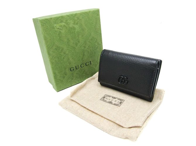 Gucci PETITE MARMONT Leder Geldbörse Schwarz - Ansicht 2