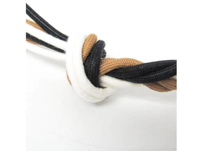 Cintura Sash Hermès con motivo H Marrone Nero Argento Bianco - vista 5
