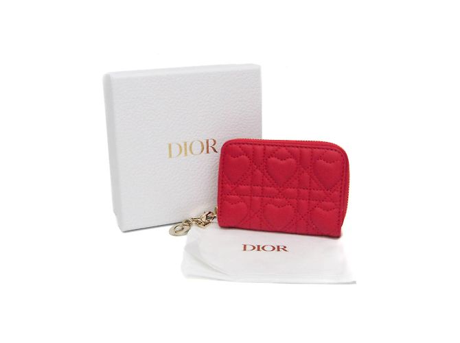 Monedero de cuero Lady Dior de Christian Dior Roja - vista 2