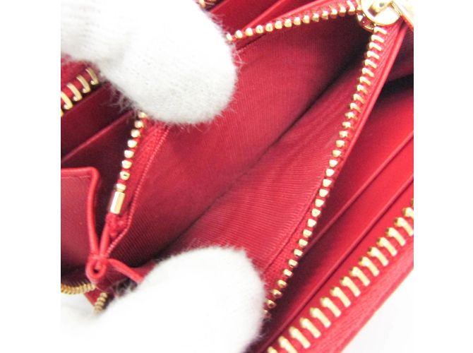Monedero de cuero Lady Dior de Christian Dior Roja - vista 8