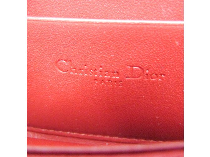 Monedero de cuero Lady Dior de Christian Dior Roja - vista 9